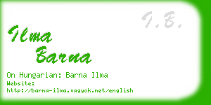 ilma barna business card